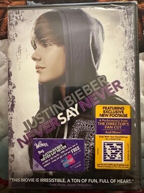 Justin Bieber Never Say Never (Purple, DVD)